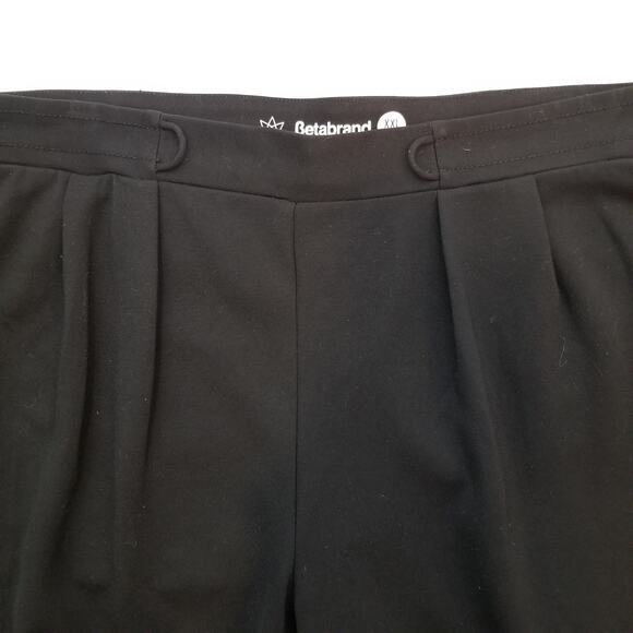 Betabrand Women's Black Pleated SoHo Pull On Ankle Joggers Pants Size XXL Long - Picture 6 of 8
